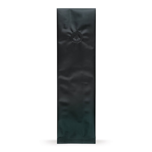 Seitenfaltenbeutel Schwarz mit Aromaschutzventil Base