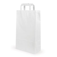 Papier Tragetasche Weiß — Hauptansicht vom Verpackungs-Importeur Elke Plastic