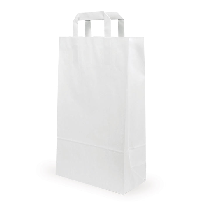 Papier Tragetasche Weiß — Hauptansicht vom Verpackungs-Importeur Elke Plastic