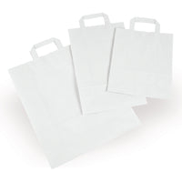 Papier Tragetasche Weiß — Farb-Variantenansicht für unterschiedliche Marken-Optiken