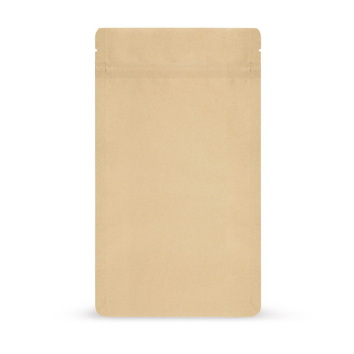Standbodenbeutel Kraftpapier Aus Biologisch Abbaubaren Materialien — Hauptansicht des Beutels mit Kraftpapier-Optik von El...